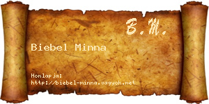 Biebel Minna névjegykártya
