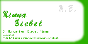 minna biebel business card